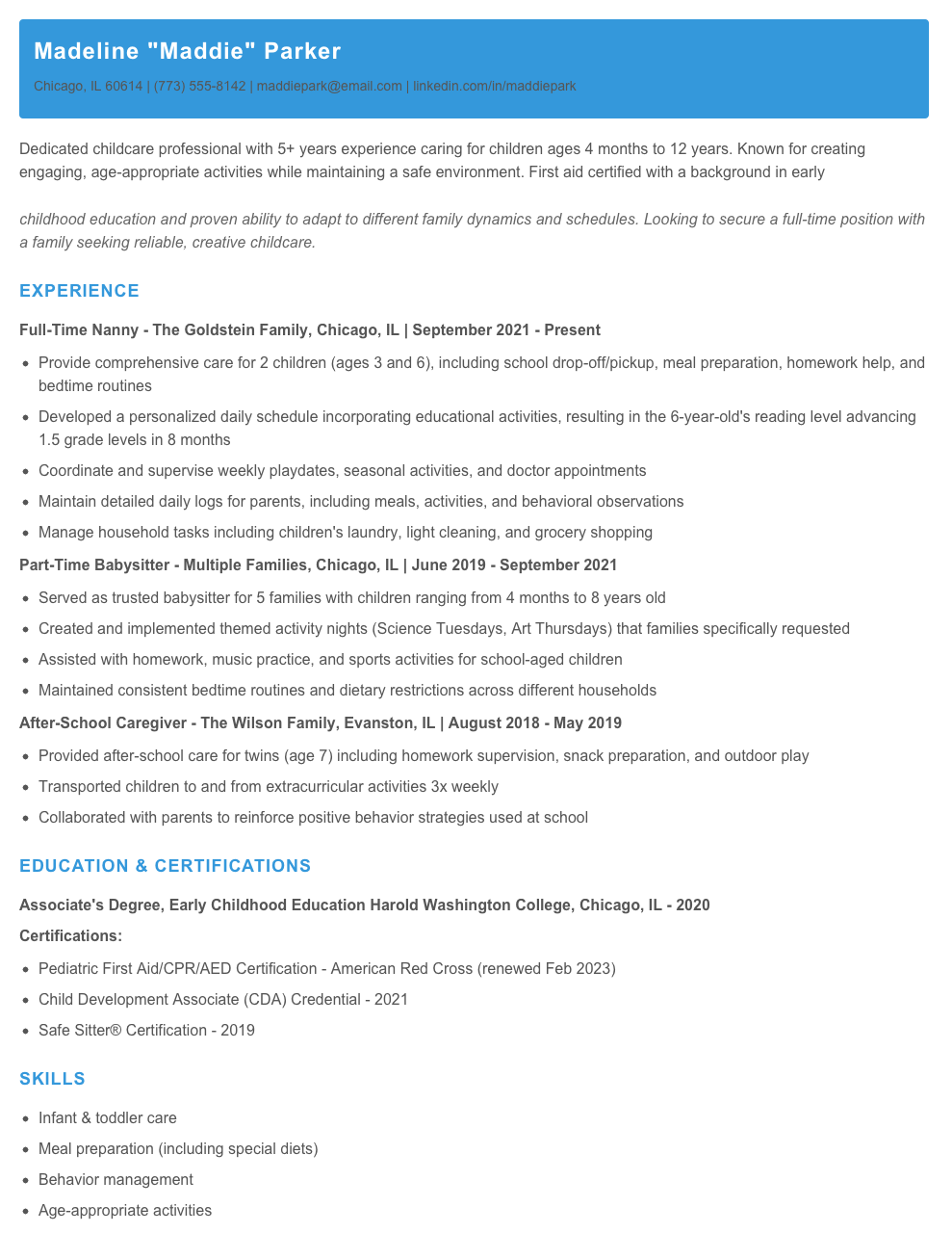 Babysitter Resume Examples & Templates 2025 - Resume.AI