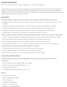 General Contractor Resume Examples & Templates 2025 - Resume.AI